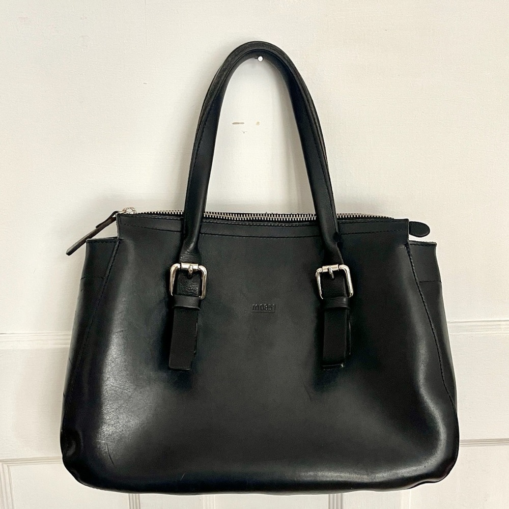 Chic Black Leather Satchel